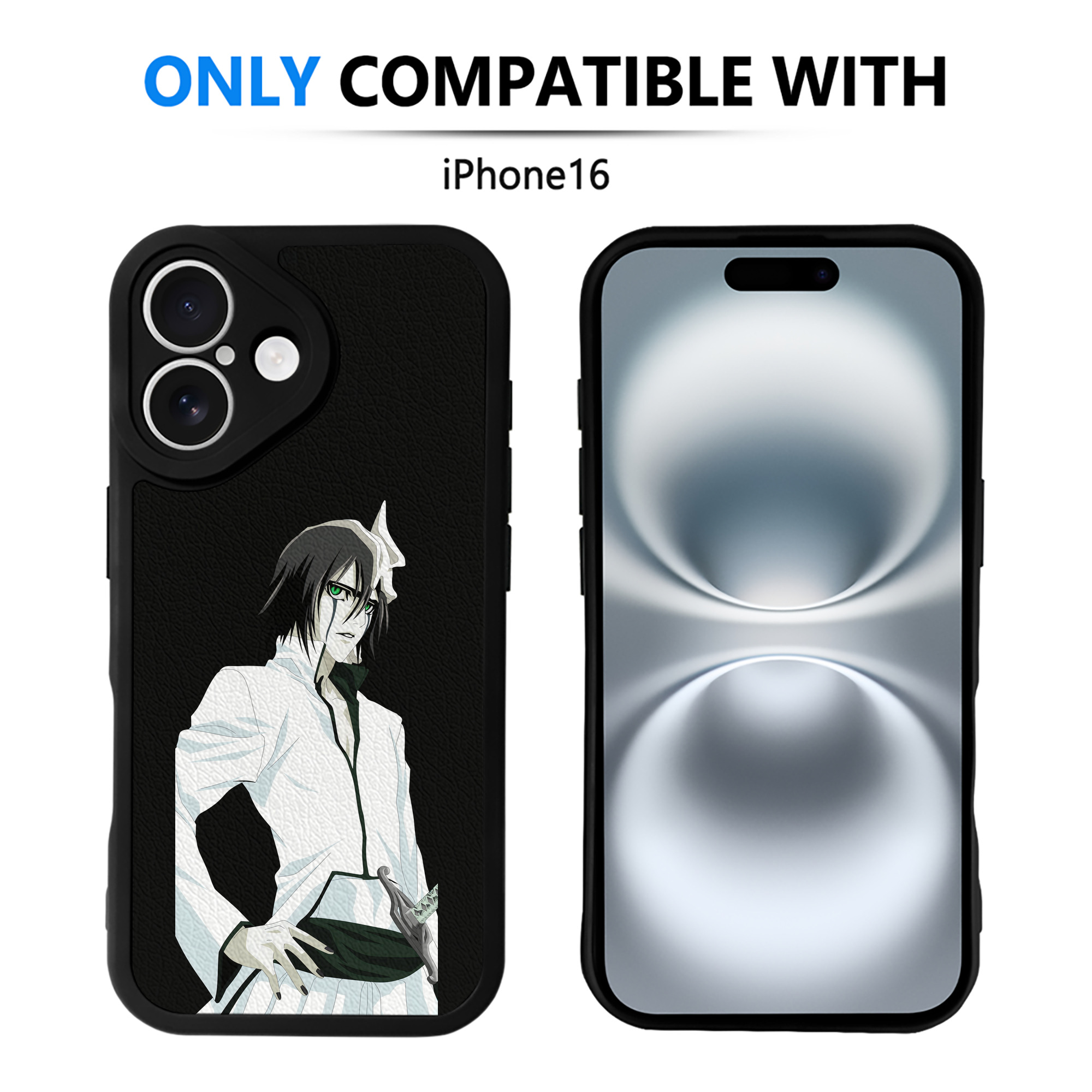 （画像用） ブリーチ ウルキオラ·シファー BLEACH Ulquiorra cifer 【iPhone 16シリーズ対応】シリコンスマホケース（レザー調） 材質：シリコン